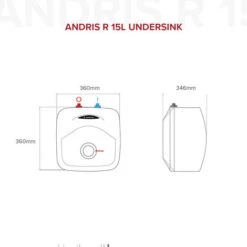 Ariston ANDRIS R 15 L Undersink Electric Water Heater 2kW, Control Unit, B Class ErP Rating, Economy “E” Setting, Manufactured To Be Installed In UK - 3100864 -Heating Equipment 83687014 5