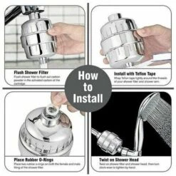 The Shower Filter Purifies And Softens The Water - Anti-limestone - Replaceable Filter Cartridge In 15 Stages With Vitamin C - Ideal For Improving The Purification Of The Body By Moisturizing The Skin -Heating Equipment 86204289 5