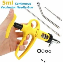 Stainless Steel Semi Automatic Animal Injector, Continuous Animal Syringe, Veterinary Injector Tool, For Horse Sheep Pig Cattle Farm Equipments -Heating Equipment 87601276 3