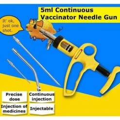 Stainless Steel Semi Automatic Animal Injector, Continuous Animal Syringe, Veterinary Injector Tool, For Horse Sheep Pig Cattle Farm Equipments -Heating Equipment 87601276 4