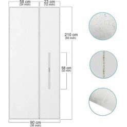 Sliding Door Seal For Mobile Air Conditioner And Dryer, 90x210 CM - Works With All Mobile Air Conditioning Units, Easy Installation, No Drilling -Heating Equipment 87608338 3
