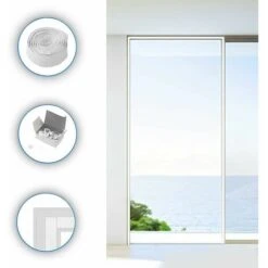 Sliding Door Seal For Mobile Air Conditioner And Dryer, 90x210 CM - Works With All Mobile Air Conditioning Units, Easy Installation, No Drilling -Heating Equipment 87608338 5