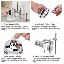 Shower Filters, Waterproof Shower Filters - Filters Chloramines, Fluoride And Heavy Metals, Shower Filters With Replaceable Elements - Soften Hard Water, Protect Skin And Hair 9 Shower Filters, Waterproof Shower Filters - Filters Chloramines, Fluoride And Heavy Metals, Shower Filters With Replaceable Elements - Soften Hard Water, Protect Skin And Hair -Heating Equipment 87631631 3