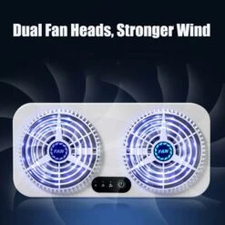GDRHVFD Dual-use Window Exhaust Fan For Car, Home, Ventilation, Deodorization, Air Purification, Cooling Fan With Adjustable Wind Speed, White -Heating Equipment 88103149 5