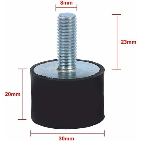 4x M8 Rubber Mounts Anti-Vibration Dampers Silentblock Bobbins(VD3020 M823) 4 4x M8 Rubber Mounts Anti-Vibration Dampers Silentblock Bobbins(VD3020 M823) - Image 2