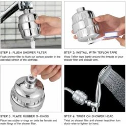 Shower Head Filter Hard Water Filter Remove Chlorine And Fluoride -Heating Equipment 88618359 4