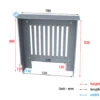 Grey Radiator Cover Wood MDF Grill Cabinet Shelf Vertical Slats LDH(780190820MM) -Heating Equipment 88938160 1
