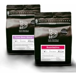 Buonissimo & Three Bean Blend Premium Whole Bean Italian Style Coffee 227g X 2