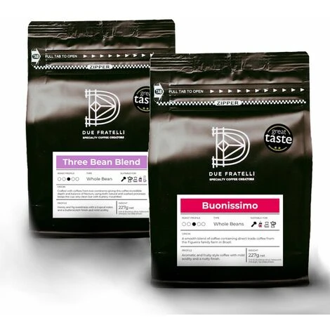 Buonissimo & Three Bean Blend Premium Whole Bean Italian Style Coffee 227g X 2 3 Buonissimo & Three Bean Blend Premium Whole Bean Italian Style Coffee 227g X 2