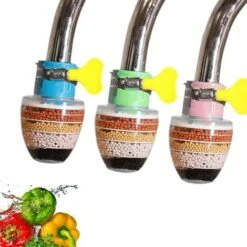 Activated Carbon Water Faucet, Water Faucet Cleaning Purifier, Universal Interface Filter With A Filter Element (3pcs)