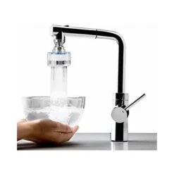 Water Filter For Kitchen Faucet, Water Saving Purifier Anti-Limescale Anti-Splash, 360° Swivel Universal