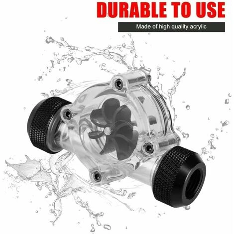 Cooling Water Flow Meter, Water Flow Indicator, G1/4 Thread 8 Wheels, For Computer Or Cooling Systems (Black) 5 Cooling Water Flow Meter, Water Flow Indicator, G1/4 Thread 8 Wheels, For Computer Or Cooling Systems (Black) - Image 3