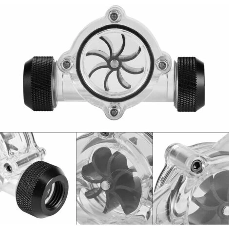 Cooling Water Flow Meter, Water Flow Indicator, G1/4 Thread 8 Wheels, For Computer Or Cooling Systems (Black) 6 Cooling Water Flow Meter, Water Flow Indicator, G1/4 Thread 8 Wheels, For Computer Or Cooling Systems (Black) - Image 4