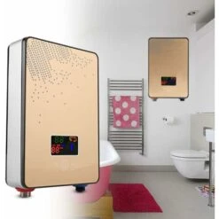 Chauffe-eau Instantané, Chauffe-eau électrique Instantané 220 V 6500 W Avec Pommeau De Douche, Chauffe-eau à Température Constante Et Basse Pression Pour Le Démarrage De La Salle De Bain à La Maison -Heating Equipment 95075175 5