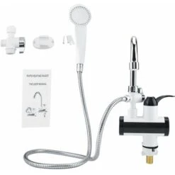 Instant Hot And Cold Water Dispenser Heater Heating Faucet Temperature Display Shower Head