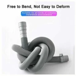 Washing Machine Outlet Pipe Drain Extension Pipe Wave Wheel Extension Pipe Basin Under The Water Pipe Vegetable Basin Outlet Pipe- -Heating Equipment 95650679 3