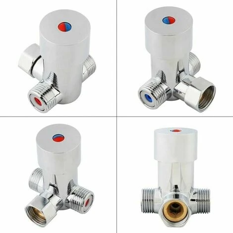 Automatic Thermostatic Faucet Connections G1/2 Valve Hot And Cold Water Mixing Valve 5 Automatic Thermostatic Faucet Connections G1/2 Valve Hot And Cold Water Mixing Valve - Image 3