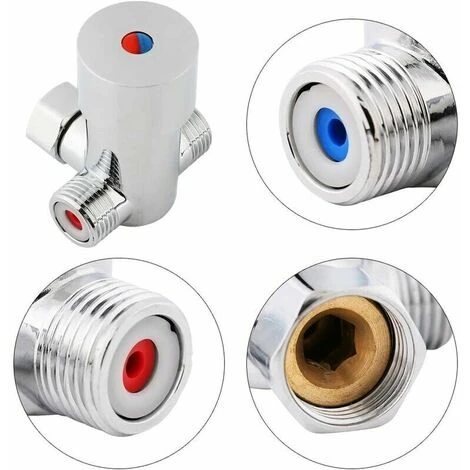 Automatic Thermostatic Faucet Connections G1/2 Valve Hot And Cold Water Mixing Valve 7 Automatic Thermostatic Faucet Connections G1/2 Valve Hot And Cold Water Mixing Valve - Image 5