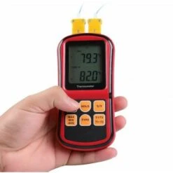 GTA Thermocouple Dual Channel Digital Thermometer With LCD Backlight For K/J/T/E/R/S/N Thermocouple
