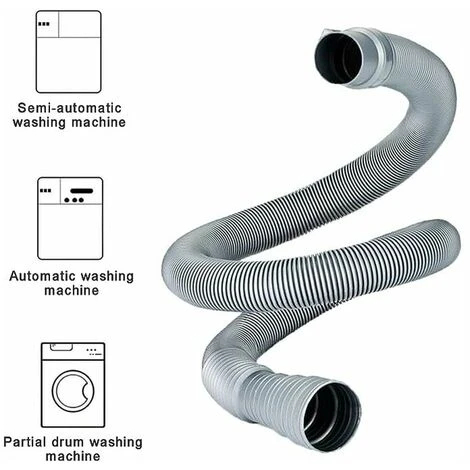 Washing Machine Outlet Pipe Drain Extension Pipe Wave Wheel Extension Pipe Basin Under The Water Pipe Vegetable Basin Outlet Pipe 4 Washing Machine Outlet Pipe Drain Extension Pipe Wave Wheel Extension Pipe Basin Under The Water Pipe Vegetable Basin Outlet Pipe - Image 2