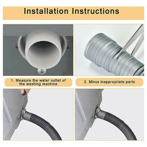 Washing Machine Outlet Pipe Drain Extension Pipe Wave Wheel Extension Pipe Basin Under The Water Pipe Vegetable Basin Outlet Pipe 6 Washing Machine Outlet Pipe Drain Extension Pipe Wave Wheel Extension Pipe Basin Under The Water Pipe Vegetable Basin Outlet Pipe - Image 4