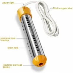 1500W Immersion Heater Portable Electric Water Heater With Stainless Steel Guard For Inflatable Tub Bucket Pool -Heating Equipment 96003909 5