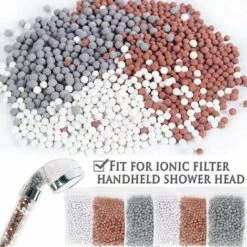Shower Beads Kit 6 Months Refill Shower Filter For Anti Limescale Shower Head, Ball Shower, Anti Limescale Filter Based On Negative Ion Beads