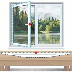 400cm Window Air Conditioner Caulking Kit Air Conditioner Window Seal Window Caulking Cloth Works With All Mobile Air Conditioning Units, Easy Installation -Heating Equipment 96834834 5