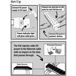 Port Power Over Ethernet POE-8-ENC Injector IEEE 802.3af Compliant Passive Midspan Multiport 10/100 Speed, 1256V Supply Compatible, (FBA-POE-8-ENC) -Heating Equipment 97101634 5