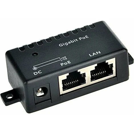 GPOE-1-WM 1 Port Gigabit PoE Injector (Power Supply Not Included) IEEE 802.3af/802.3at 1000Mbps Ethernet Injector 2.1x5.5mm DC Connector Support 1256V Power Supply, Black 3 GPOE-1-WM 1 Port Gigabit PoE Injector (Power Supply Not Included) IEEE 802.3af/802.3at 1000Mbps Ethernet Injector 2.1x5.5mm DC Connector Support 1256V Power Supply, Black