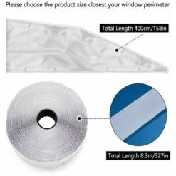 Air Conditioner Window Caulking Kit Air Conditioner Window Seal Window Caulking Cloth For All Portable Air Conditioner And Dryer Easy Installation（400cm） -Heating Equipment 97453466 4