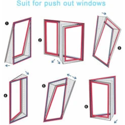 Air Conditioner Window Caulking Kit Air Conditioner Window Seal Window Caulking Cloth For All Portable Air Conditioner And Dryer Easy Installation（400cm） -Heating Equipment 97453466 5