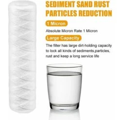Set Of 3 Coiled Filter Cartridges For Water Filter - Filtration Of Sediment Up To 25 Microns - Universal Standard Size -Heating Equipment 97811985 3