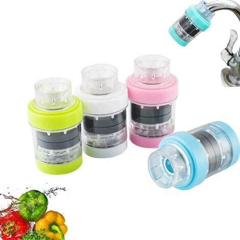 Activated Carbon Water Faucet, Water Faucet Cleaning Purifier, Universal Interface Filter With One Filter Element (4pcs) 3 Activated Carbon Water Faucet, Water Faucet Cleaning Purifier, Universal Interface Filter With One Filter Element (4pcs)