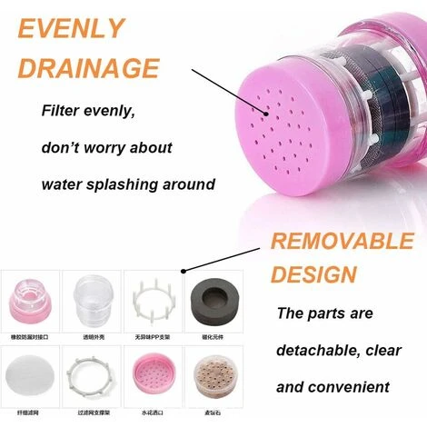 Activated Carbon Water Faucet, Water Faucet Cleaning Purifier, Universal Interface Filter With One Filter Element (4pcs) 4 Activated Carbon Water Faucet, Water Faucet Cleaning Purifier, Universal Interface Filter With One Filter Element (4pcs) - Image 2