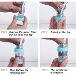 Activated Carbon Water Faucet, Water Faucet Cleaning Purifier, Universal Interface Filter With One Filter Element (4pcs) 9 Activated Carbon Water Faucet, Water Faucet Cleaning Purifier, Universal Interface Filter With One Filter Element (4pcs) -Heating Equipment 97813025 3