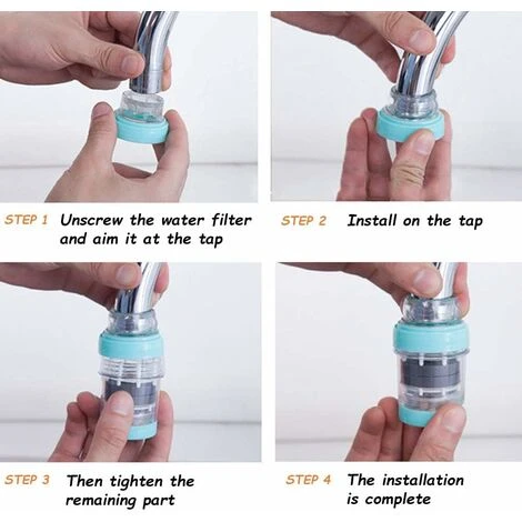 Activated Carbon Water Faucet, Water Faucet Cleaning Purifier, Universal Interface Filter With One Filter Element (4pcs) 5 Activated Carbon Water Faucet, Water Faucet Cleaning Purifier, Universal Interface Filter With One Filter Element (4pcs) - Image 3