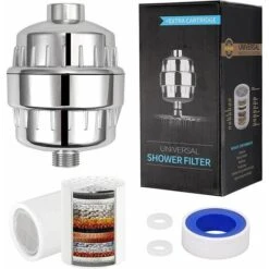Shower Filter Anti Limescale Universal Purifier Hard Water Filter 18 Stages Replaceable Cartridge Filter Cartridge Remove Chlorine, Heavy Metal And Harmful Substances