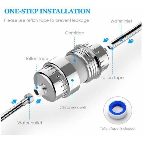 Shower Filter Anti Limescale Universal Purifier Hard Water Filter 18 Stages Replaceable Cartridge Filter Cartridge Remove Chlorine, Heavy Metal And Harmful Substances 6 Shower Filter Anti Limescale Universal Purifier Hard Water Filter 18 Stages Replaceable Cartridge Filter Cartridge Remove Chlorine, Heavy Metal And Harmful Substances - Image 4