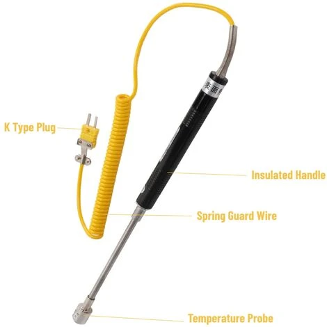 Thermocouple, High Accuracy Rapid Respense K Type Plug Temperature Probe For Temperature Testing For Factory(Straight Shank Surface Thermocouple) 4 Thermocouple, High Accuracy Rapid Respense K Type Plug Temperature Probe For Temperature Testing For Factory(Straight Shank Surface Thermocouple) - Image 2