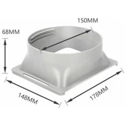 Plastic Portable Air Conditioner Window Hose Interface Exhaust Hose Connector -Heating Equipment 99033609 4