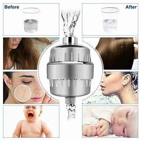 Shower Filter, Anti Limescale Shower Filter Filters Chloramine, Fluoride And Heavy Metals, Shower Filter With Replaceable Cartridges Soften Hard Water, Protect Skin And Hair 7 Shower Filter, Anti Limescale Shower Filter Filters Chloramine, Fluoride And Heavy Metals, Shower Filter With Replaceable Cartridges Soften Hard Water, Protect Skin And Hair - Image 5