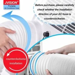 Mobile Air Conditioner Drain Hose, Flexible PVC Drain Hose For Mobile Air Conditioner (White Left Rotation Direction Ø13cm300cm) -Heating Equipment 99573610 3