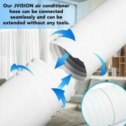 Mobile Air Conditioner Drain Hose, Flexible PVC Drain Hose For Mobile Air Conditioner (White Left Rotation Direction Ø13cm300cm) -Heating Equipment 99573610 4