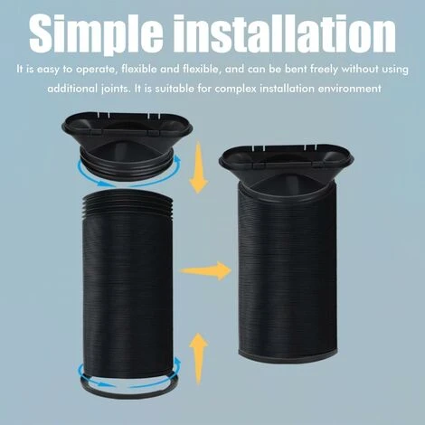Exhaust Hose Flexible For Mobile Air Conditioning Devices Tumble Dryer Extractor Hood 4 Exhaust Hose Flexible For Mobile Air Conditioning Devices Tumble Dryer Extractor Hood - Image 2