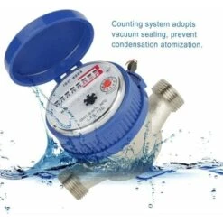Water Meter - 15mm 1/2 Inch Cold Water Meter Flow With Fittings For Home And Garden -Heating Equipment 100156710 3