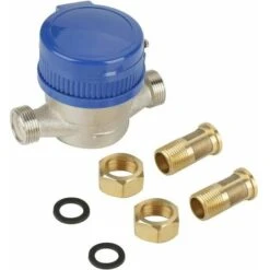 Water Meter - 15mm 1/2 Inch Cold Water Meter Flow With Fittings For Home And Garden -Heating Equipment 100156710 5