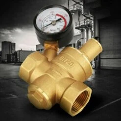 Dn20 Brass Adjustable Water Pressure Reducing Valve With Pressure Meter Gauge, Brass Water Pressure Adjustable Reducer (Dn20) -Heating Equipment 100157371 5