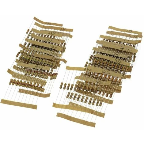 300PCS 30 Values 1/2W Carbon Film Resistor Kit 5% Metal Resistor Set 10-1M Ohm Carbon Film Resistors Individually Labeled, Model: 300pcs 5 300PCS 30 Values 1/2W Carbon Film Resistor Kit 5% Metal Resistor Set 10-1M Ohm Carbon Film Resistors Individually Labeled, Model: 300pcs - Image 3