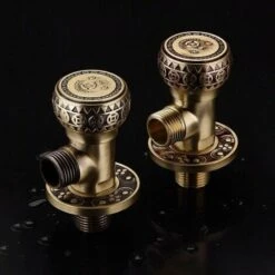 Angle Valve，Valve Bathroom Accessories Antique Brass Water Stop Valve Angle Valve Angle Valve 1/2 Male Angle Valve -Heating Equipment 100157698 4